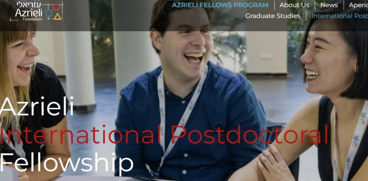 The Azrieli International Postdoctoral Fellowship |  2025-2026