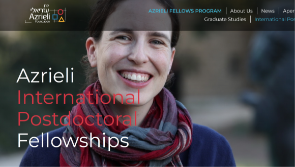  Azrieli International Postdoctoral Fellowship